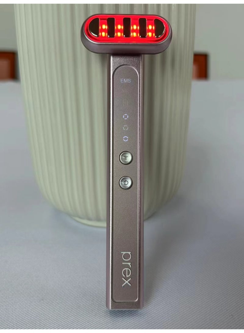 Prex LED Wand Red Light Eye Firming Facial Massager, Home Eye Massager, Easy to Carry, Anti-Aging, Wrinkles, Bubbles, Reduce Dark Circles, Wrinkles, Pink - Image 2